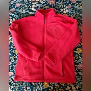 Columbia Bright Pink Fleece Jacket- Girls size XL (18-20)